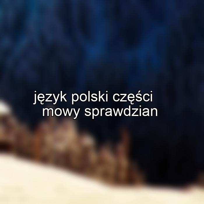język polski części mowy sprawdzian