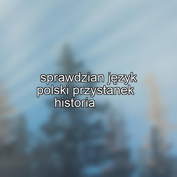 sprawdzian język polski przystanek historia