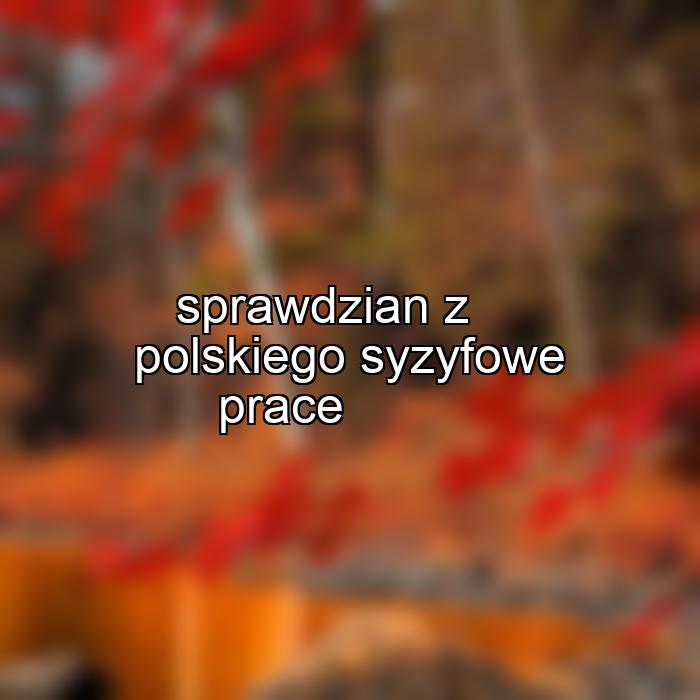sprawdzian z polskiego syzyfowe prace